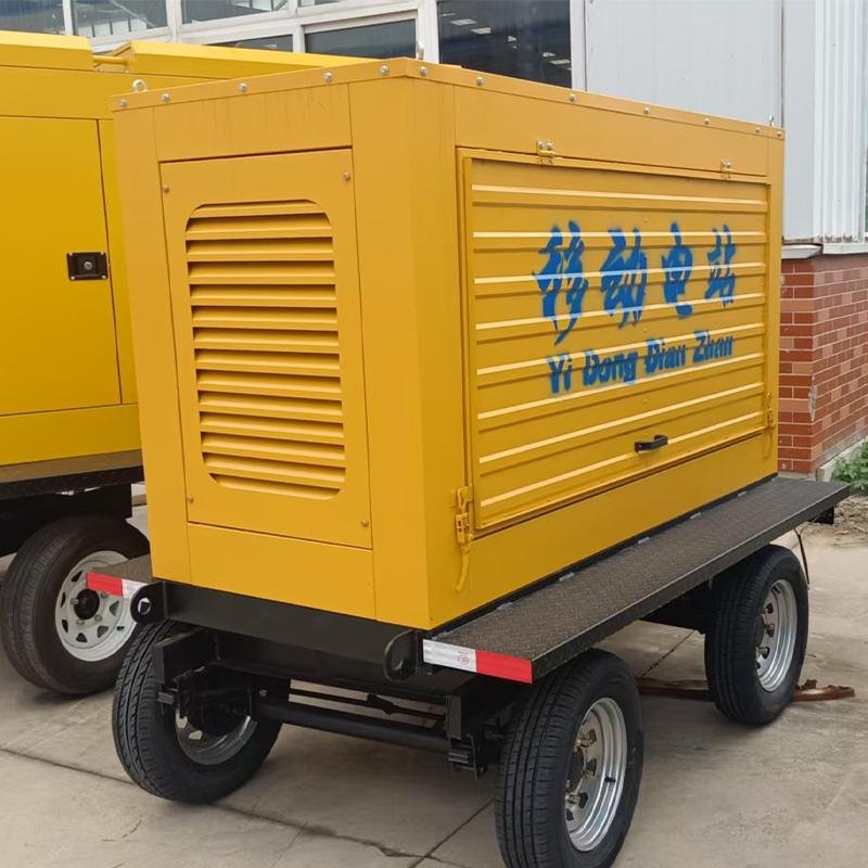 Mobile Trailer Type diesel Power Generator 50kw to 100kw with Wheels and Canopy