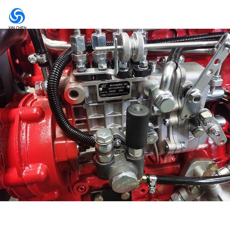 High-performance XC4B26-ZL 3000RPM four-cylinder four-stroke water-cooled mechanical diesel engine with turbocharging and intercooling, applied to fire pump systems