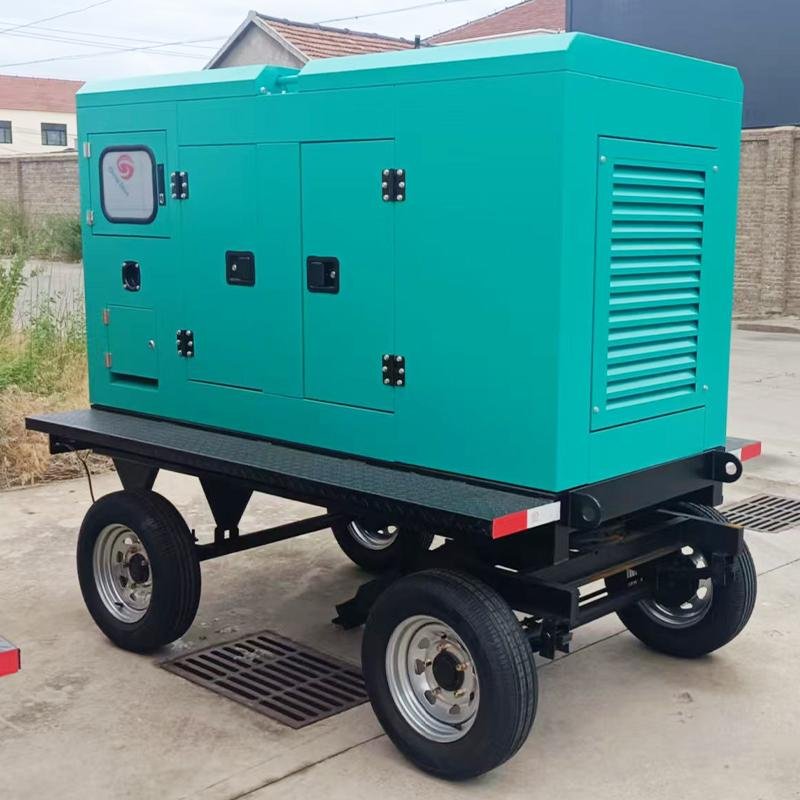 Mobile Trailer Type diesel Power Generator 50kw to 100kw with Wheels and Canopy