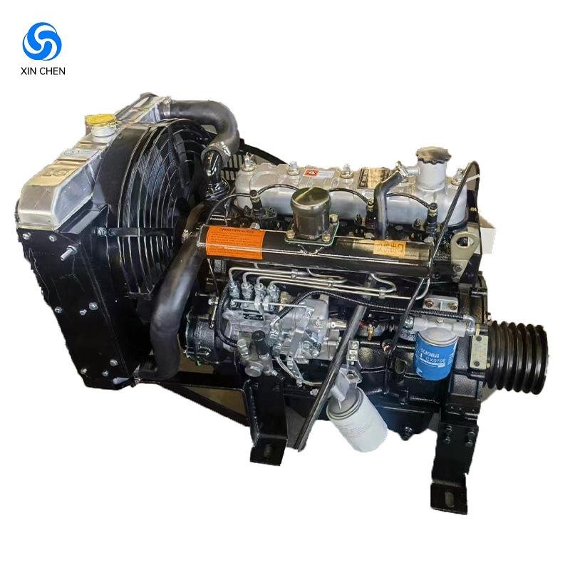 ZH490P High-quality four-cylinder water-cooled diesel engine assembly, clutch pulley optional