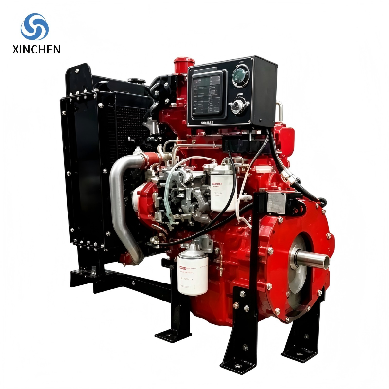 Factory direct sales of high-speed water-cooled two cylinder diesel engine with control panel for fire water pump