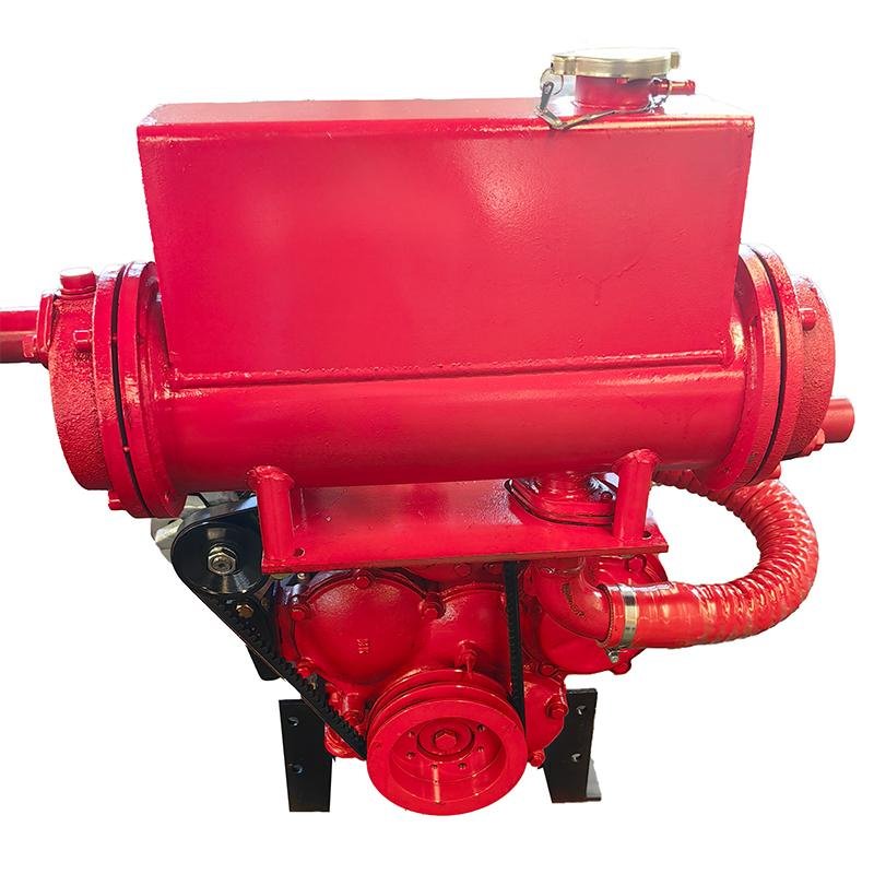 ZH490 series small inline marine 4-cylinder water-cooled diesel engine with seawater and fresh water exchanger