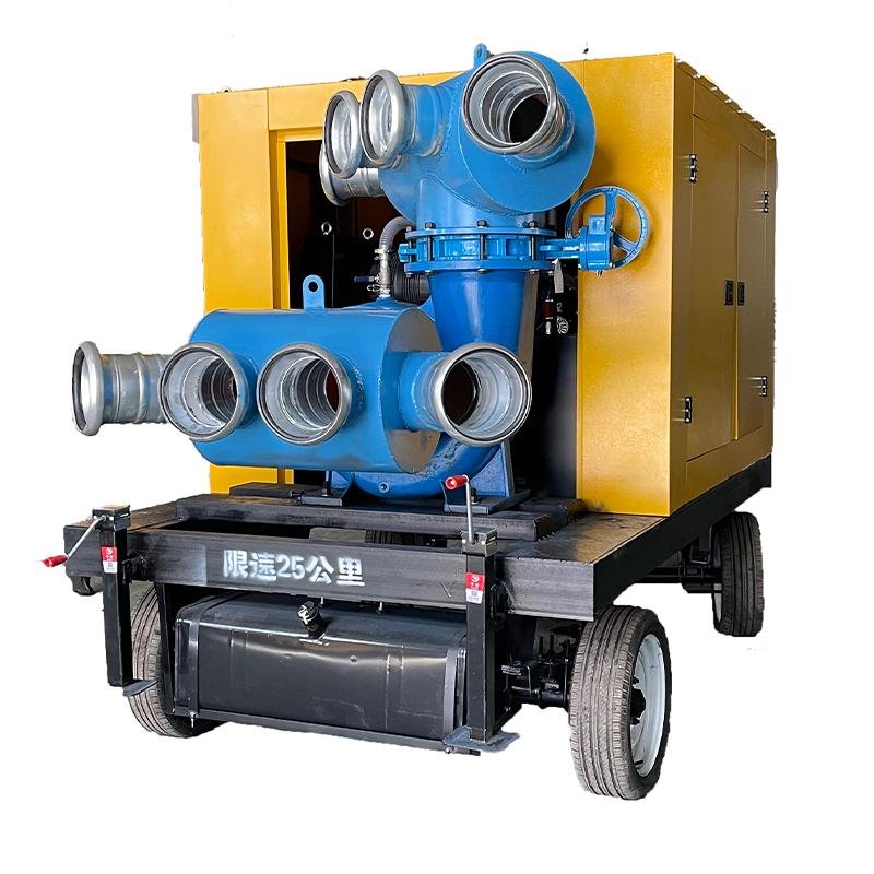 Mobile Flood Control Pump Truck Drainage Pump High Lift Large Flow Emergency Self-priming Large Suction diesel Drainage Pump