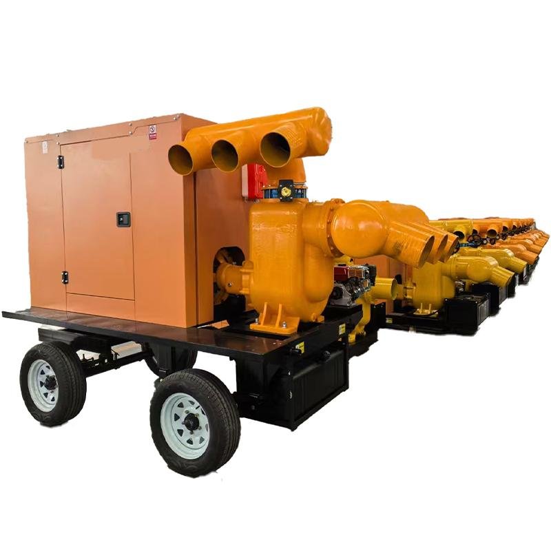 Mobile Flood Control Pump Truck Drainage Pump High Lift Large Flow Emergency Self-priming Large Suction diesel Drainage Pump