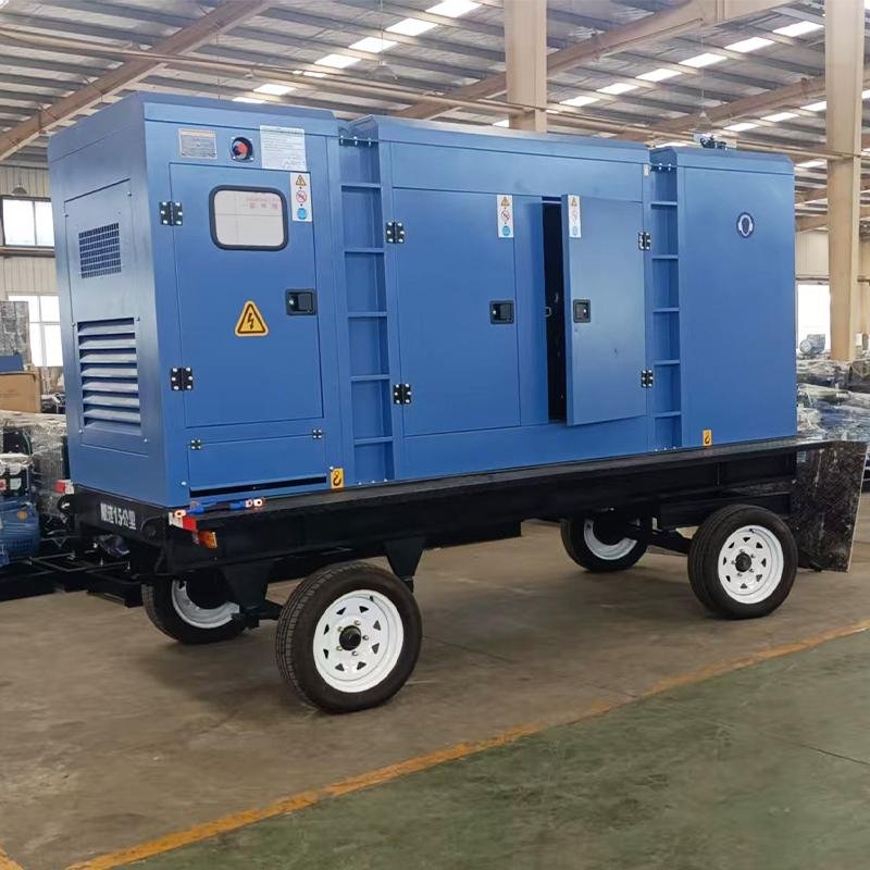 Mobile Trailer Type diesel Power Generator 50kw to 100kw with Wheels and Canopy