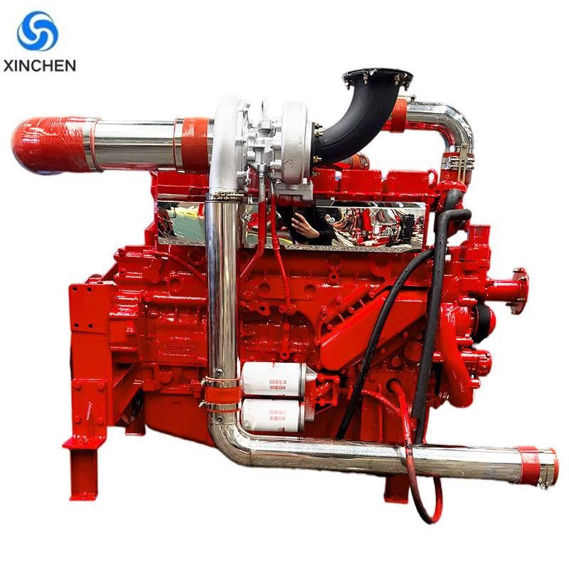 3000RPM Water-Cooled Four-Stroke Four-Cylinder Diesel Fire Pump System, Easy to Operate, Equipped with Bearings and Motor